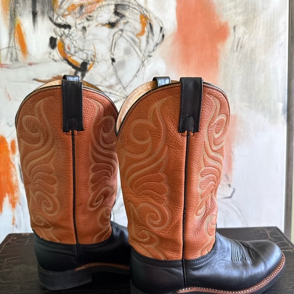 Brahma Black Wester Boots Classic Leather Design size 7 - Picture 4 of 15